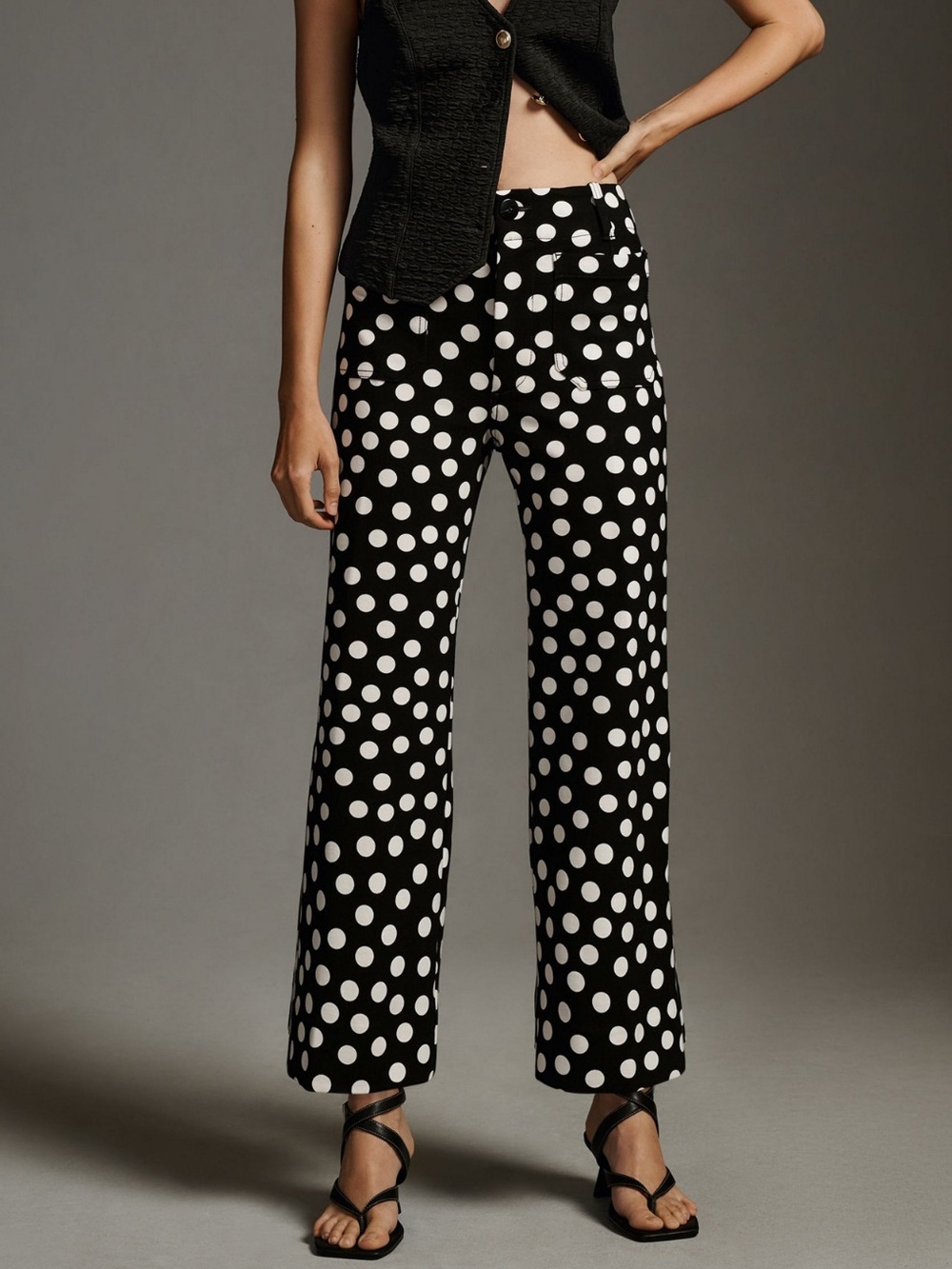 Colette Crop Wide-Leg Ponte Anthropologie Pants